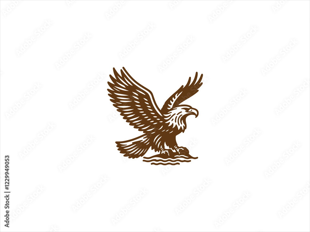 Obraz premium eagle logo vector design