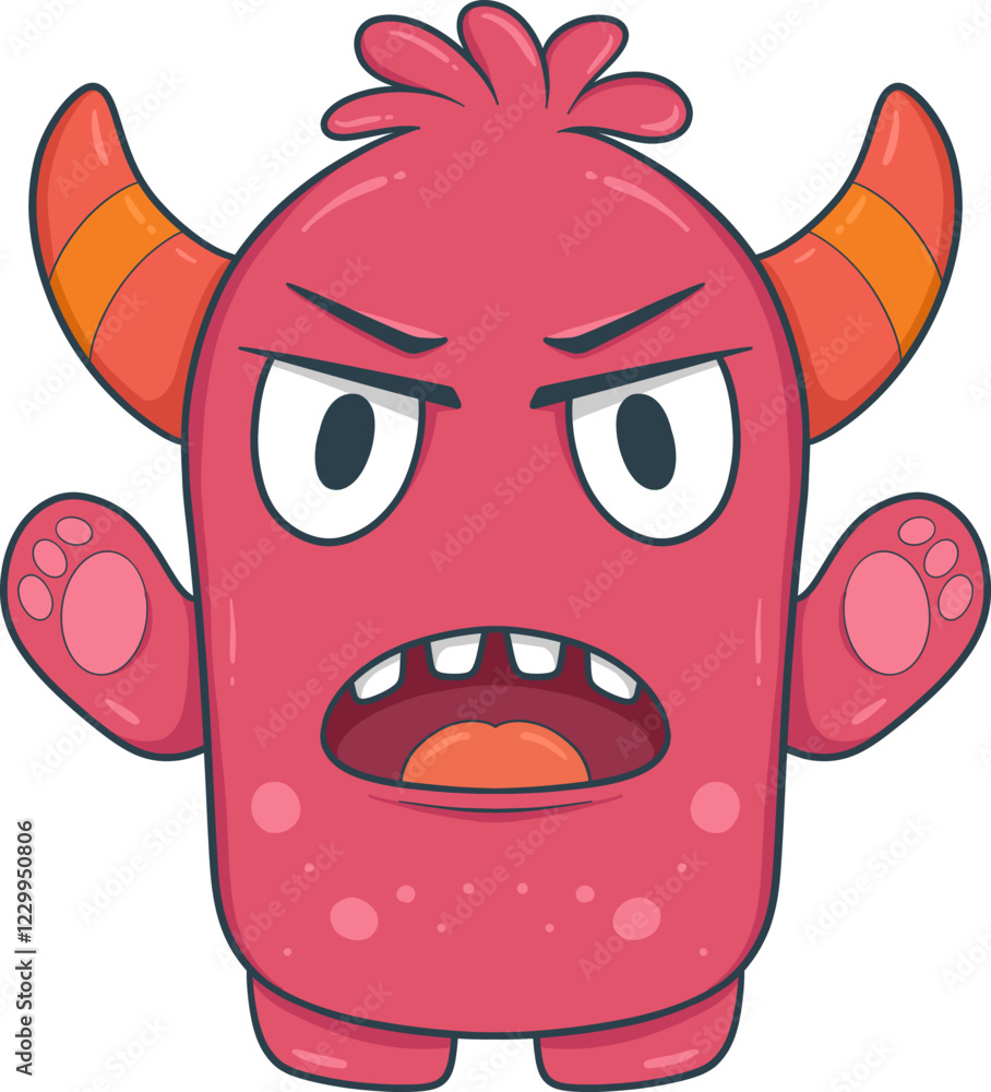 Fototapeta premium Cute and Playful Monster Illustration Cartoon