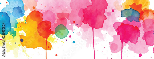 Holi colorful abstract liquid watercolor background with artistic, paint, splashes, grunge, splatter, texture, powder, Artwork for creative banner, card, template, effect, ink, blot design vector