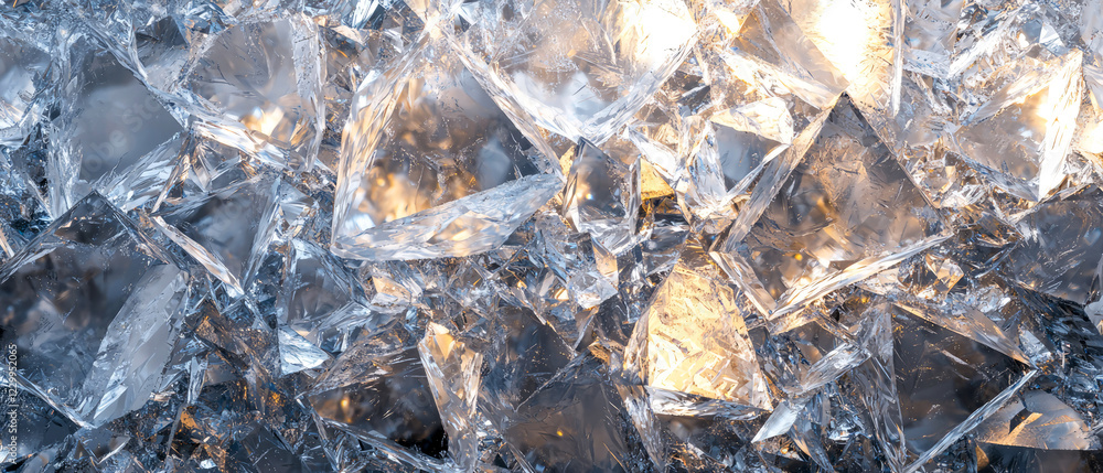Ultra detailed shimmering crystal ice particles with sharp, faceted edges, sparkling lights, bokeh.Close up macro shot capturing the beauty of frozen nature. Abstract winter design.Generative ai Ultra detailed shimmering crystal ice particles with sharp, faceted edges, sparkling lights, bokeh.Close up macro shot capturing the beauty of frozen nature. Abstract winter design.Generative ai
