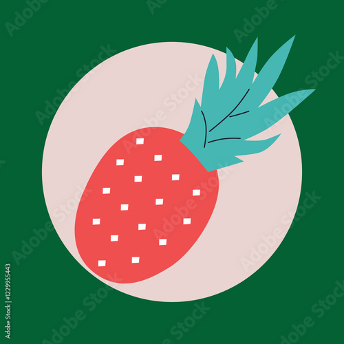 Appetizing fruit and berries collection. Decorative abstract horizontal banner with colorful doodles. Hand-drawn modern illustrations with fruit and berries, abstract elements. Abstract series	
