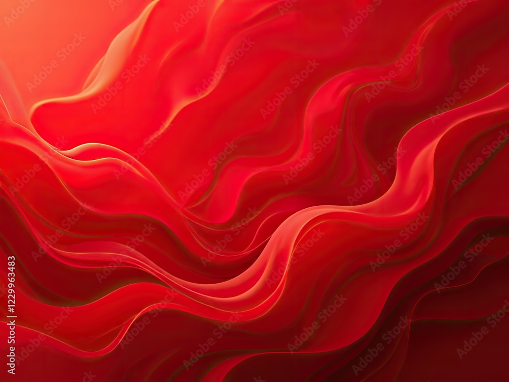 Abstract red wave background featuring smooth generative ai Abstract red wave background featuring smooth generative ai