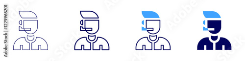 Contact tracing icon in 4 different styles. Thin Line, Line, Bold, and Bold Line. Duotone style. Editable stroke