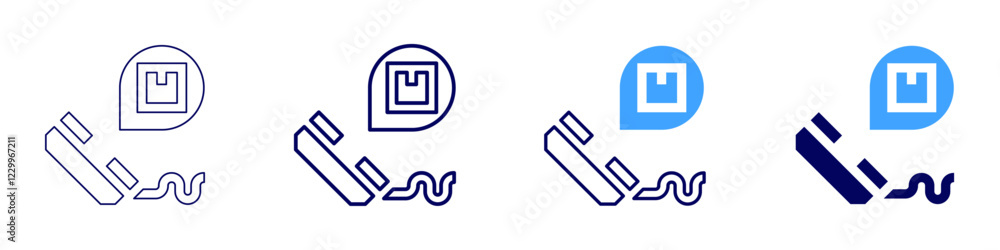 Online delivery icon in 4 different styles. Thin Line, Line, Bold, and Bold Line. Duotone style. Editable stroke Online delivery icon in 4 different styles. Thin Line, Line, Bold, and Bold Line. Duotone style. Editable stroke