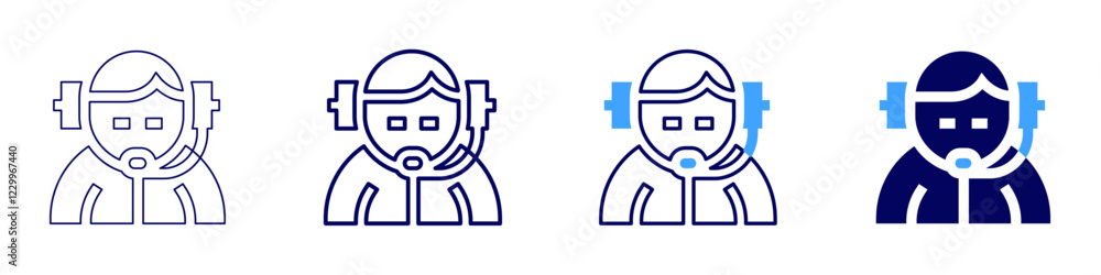 Streamer icon in 4 different styles. Thin Line, Line, Bold, and Bold Line. Duotone style. Editable stroke Streamer icon in 4 different styles. Thin Line, Line, Bold, and Bold Line. Duotone style. Editable stroke