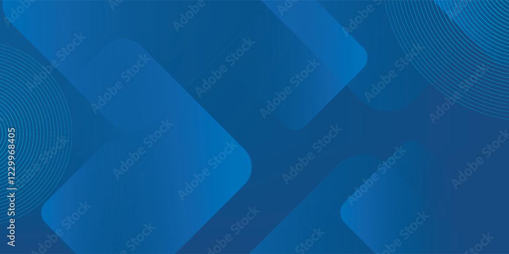 Obraz premium Abstract blue background with glowing geometric lines. Modern blue gradient square shape design. Futuristic technology concept. Suit for brochure, corporate, website, poster, banner, cover, flyer 