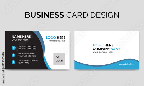 Business card design clean professional business card template modern and simple design template or visiting card design  