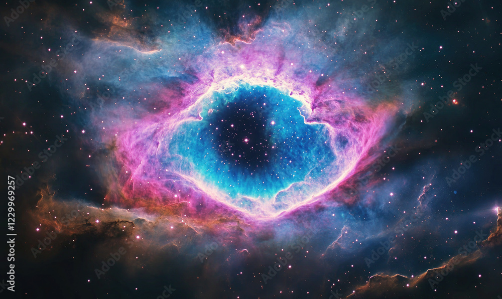 Cosmic Eye Abstract Art with Galaxy and Vibrant Colors Cosmic Eye Abstract Art with Galaxy and Vibrant Colors