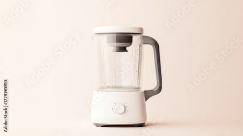 A stylish white blender placed on a clean white background, showcasing its features.