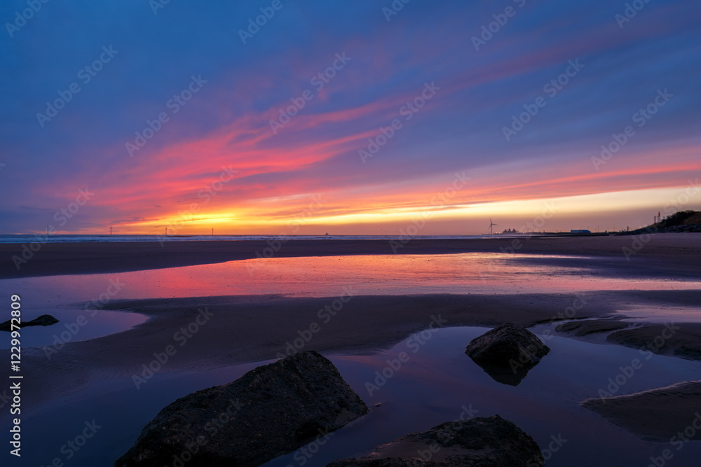 Sunrise over Cambois Beach, Northumberland Sunrise over Cambois Beach, Northumberland
