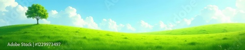 A lone cloud casts a shadow on a lush meadow of grass, soft, meadow, nature