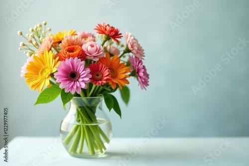 Wallpaper Mural Freshly picked wildflowers in a vase on a soft background, wildflowers, vase Torontodigital.ca