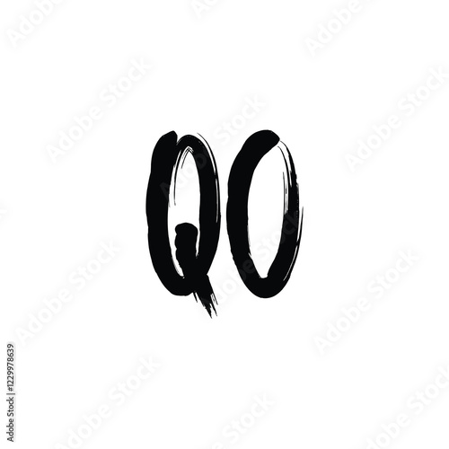 QO monogram logo design letter text name symbol monochrome logotype alphabet character simple logo photo