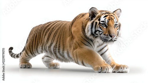 Wallpaper Mural Majestic tiger on the move wildlife sanctuary animal photography captivating environment close-up perspective nature's beauty unleashed Torontodigital.ca