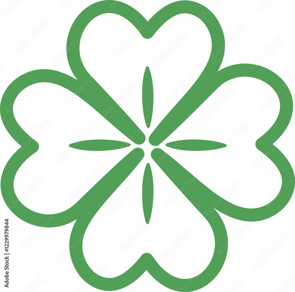 Four Leaf Clover outline icon.
simple shape green shamrock linear flat vector.
Saint Patrick's Day element.
Transparent background. Four Leaf Clover outline icon.
simple shape green shamrock linear flat vector.
Saint Patrick's Day element.
Transparent background.