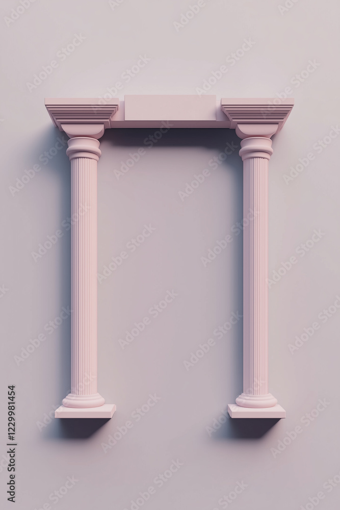 Minimalistic low-poly 3D frame with geometric design and pastel colors on a clean background Minimalistic low-poly 3D frame with geometric design and pastel colors on a clean background