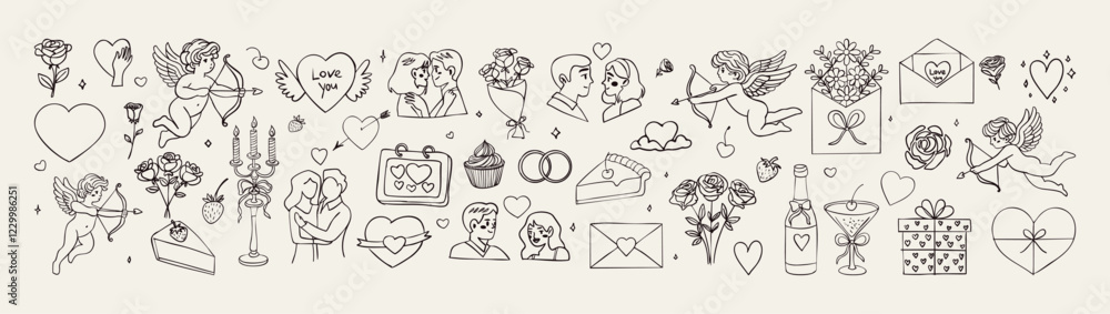 A drawing of a man and woman hugging with a heart on the left side. The drawing is of a Valentine's Day card A drawing of a man and woman hugging with a heart on the left side. The drawing is of a Valentine's Day card