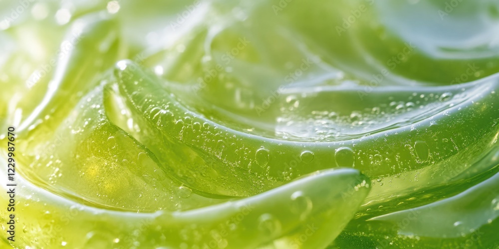 A close-up of fresh green seaweed floating in water, with a clear focus on its texture and vibrant color. A close-up of fresh green seaweed floating in water, with a clear focus on its texture and vibrant color.