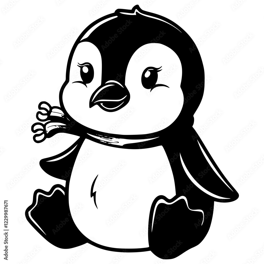 Obraz premium cartoon penguin