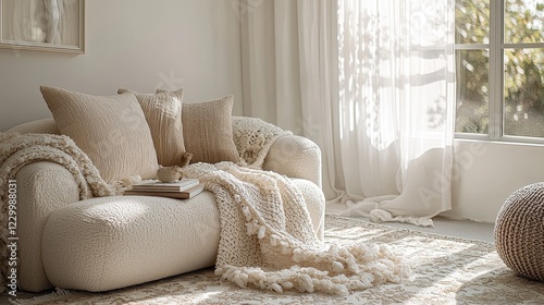 Cozy living room decor inspiration modern home interior design bright environment natural light comfort concept