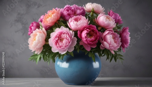 Wallpaper Mural Colorful bunch of peony flowers arranged in a vase ,  floral,  flowers,  bloom Torontodigital.ca