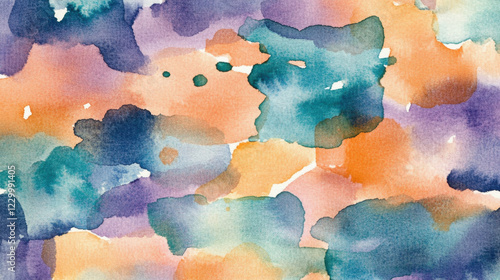 Plain watercolor background of large washes in neutral colors for graphic design or wallpaper.