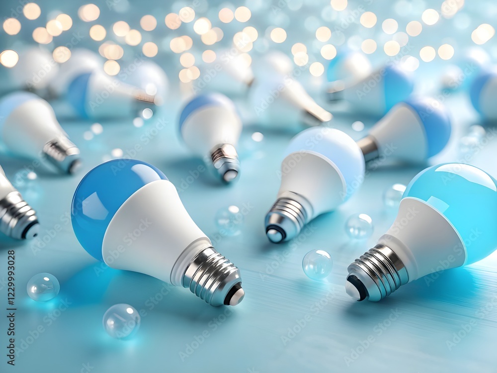 light bulb on blue background light bulb on blue background