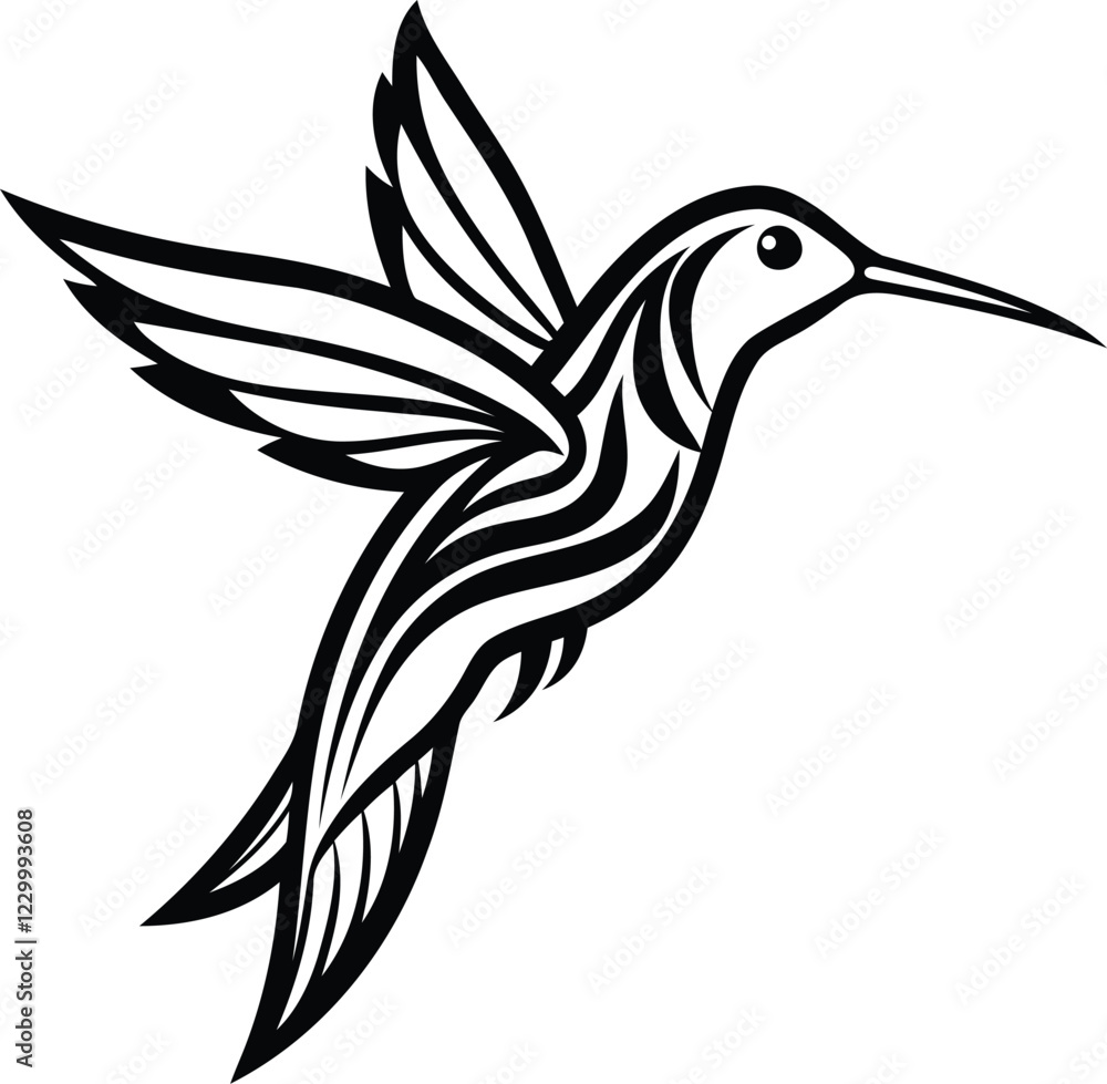 Cute Colibri vector illustration, Colibri silhouette vector art, Colibri line art vector design Cute Colibri vector illustration, Colibri silhouette vector art, Colibri line art vector design