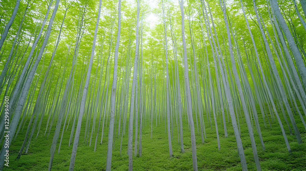 Lush green forest, sunlight, spring Lush green forest, sunlight, spring