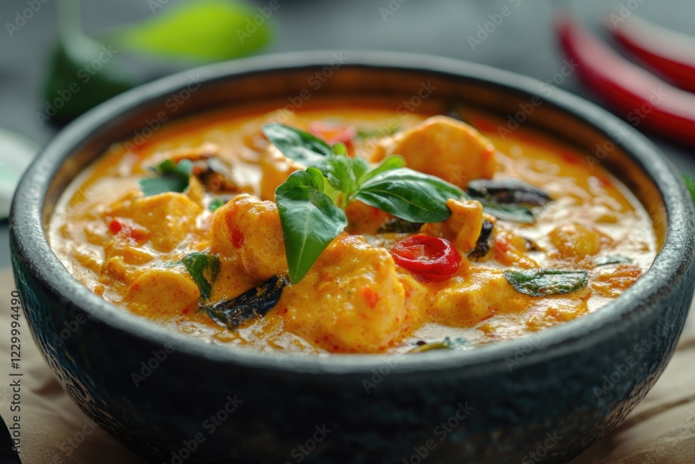 A vibrant, creamy lentil soup garnished with basil and red pepper flakes. A vibrant, creamy lentil soup garnished with basil and red pepper flakes.
