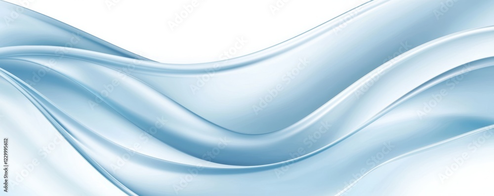 Fototapeta premium Gradient blue wavy texture with flowing shapes, ideal for minimalistic and aquatic-inspired visuals