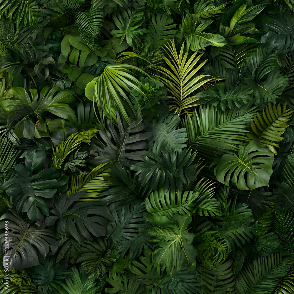 Lush Tropical Leaves Background (1) Lush Tropical Leaves Background (1)