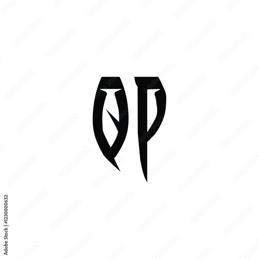 QP monogram logo design letter text name symbol monochrome logotype alphabet character simple logo QP monogram logo design letter text name symbol monochrome logotype alphabet character simple logo