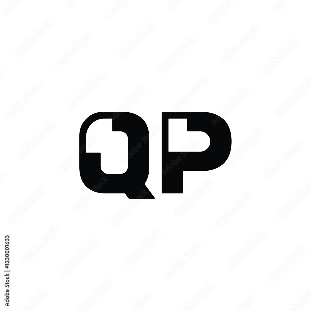 QP monogram logo design letter text name symbol monochrome logotype alphabet character simple logo QP monogram logo design letter text name symbol monochrome logotype alphabet character simple logo