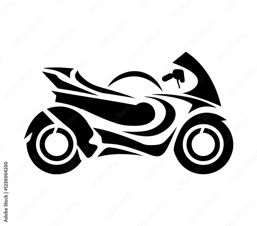 Obraz premium motorcycle logo design on white background 