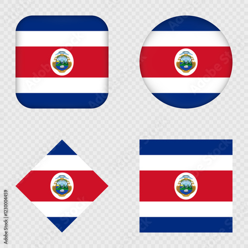 Free Download Costa Rica Flag Icons Pack. Vector illustration. - GFXLoad