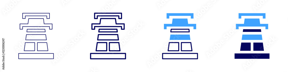 Electric tower line icon in 4 different styles. Thin Line, Line, Bold, and Bold Line. Duotone style. Editable stroke Electric tower line icon in 4 different styles. Thin Line, Line, Bold, and Bold Line. Duotone style. Editable stroke