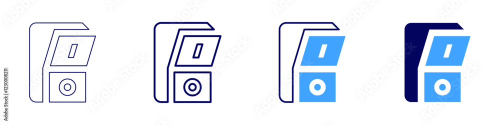 Light switch icon in 4 different styles. Thin Line, Line, Bold, and Bold Line. Duotone style. Editable stroke Light switch icon in 4 different styles. Thin Line, Line, Bold, and Bold Line. Duotone style. Editable stroke
