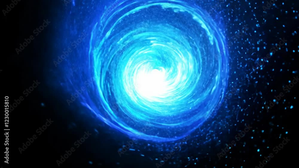 Vivid blue swirling energy portal effect Vivid blue swirling energy portal effect