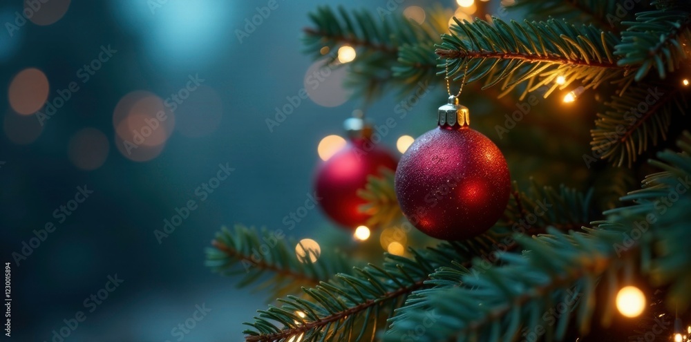 Twinkling lights adorn the bare branches of a fir tree, tree, light, ornament Twinkling lights adorn the bare branches of a fir tree, tree, light, ornament