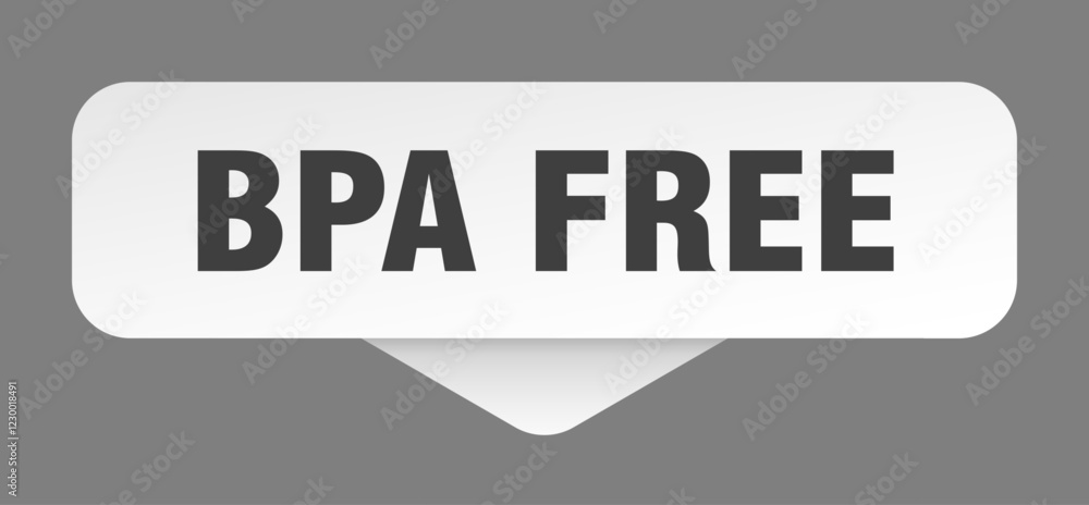 bpa free sticker. bpa free sign isolated on gray background bpa free sticker. bpa free sign isolated on gray background