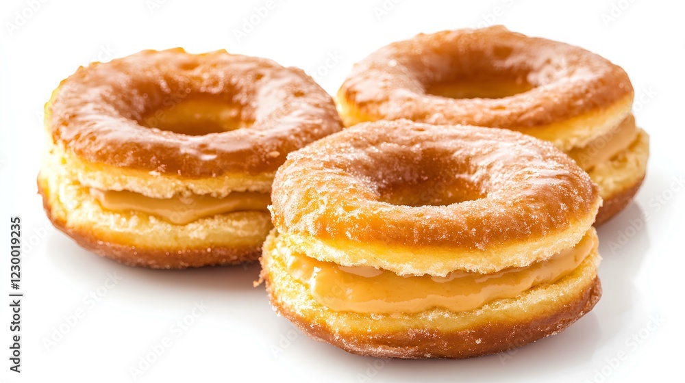 Delicious Donuts with White Icing and Colorful Sprinkles Delicious Donuts with White Icing and Colorful Sprinkles