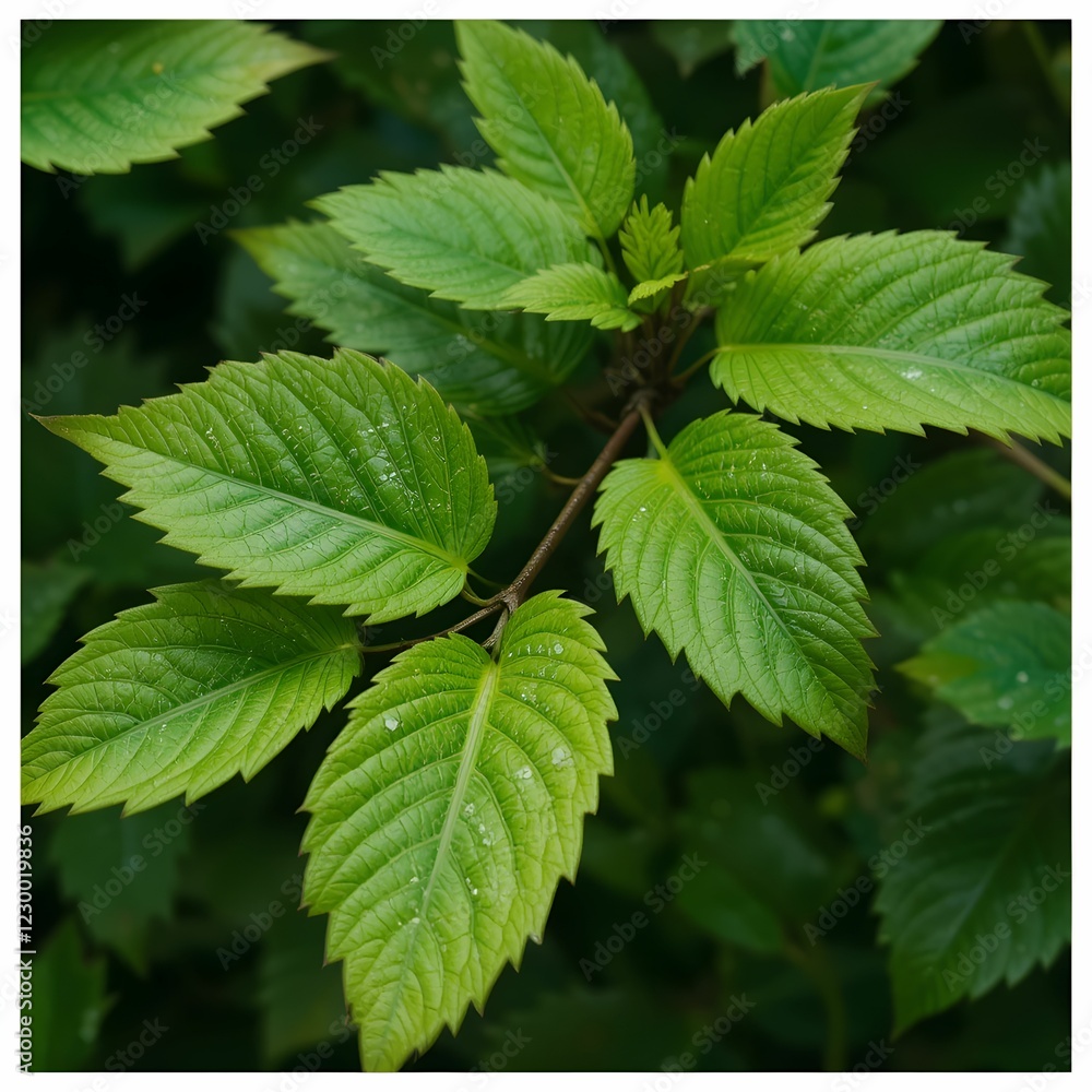 green leaves on a white background green leaves on a white background