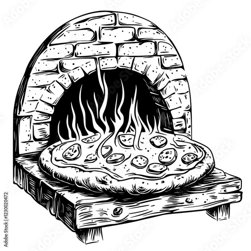 Baking pizza in a brick oven creates a flavorful experience with smoke and heat in a rustic setting