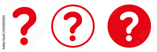 丸囲みはてなマーク　疑問　？　アイコン　Questionセット	
