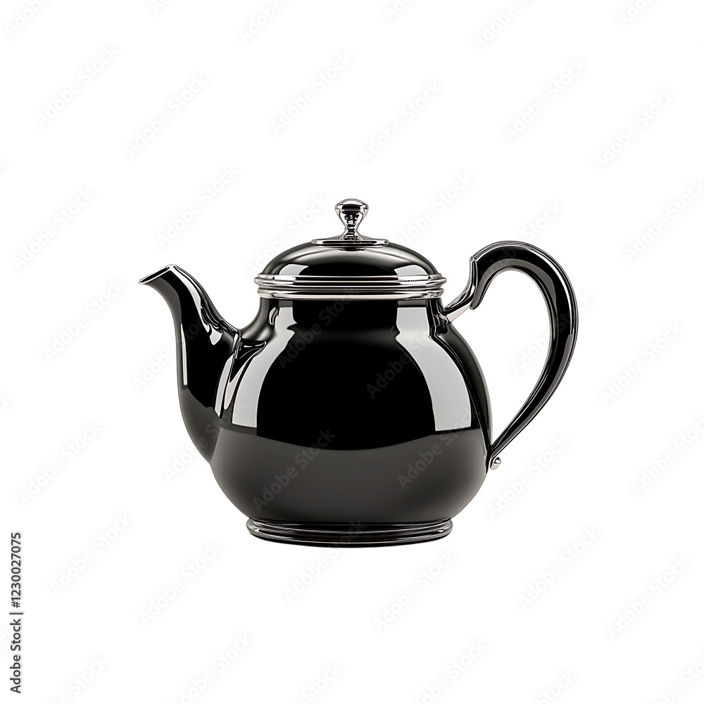 Fototapeta premium ceramic teapot isolated on a transparent background, in&nbsp;a&nbsp;PNG&nbsp;format