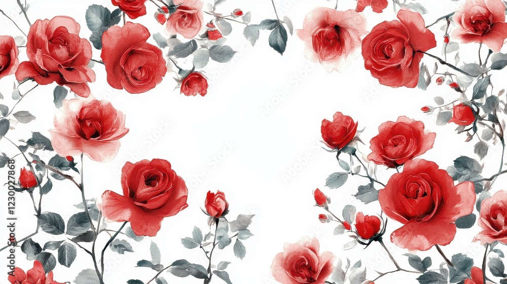 Red roses isolated on white background. Red roses isolated on white background.