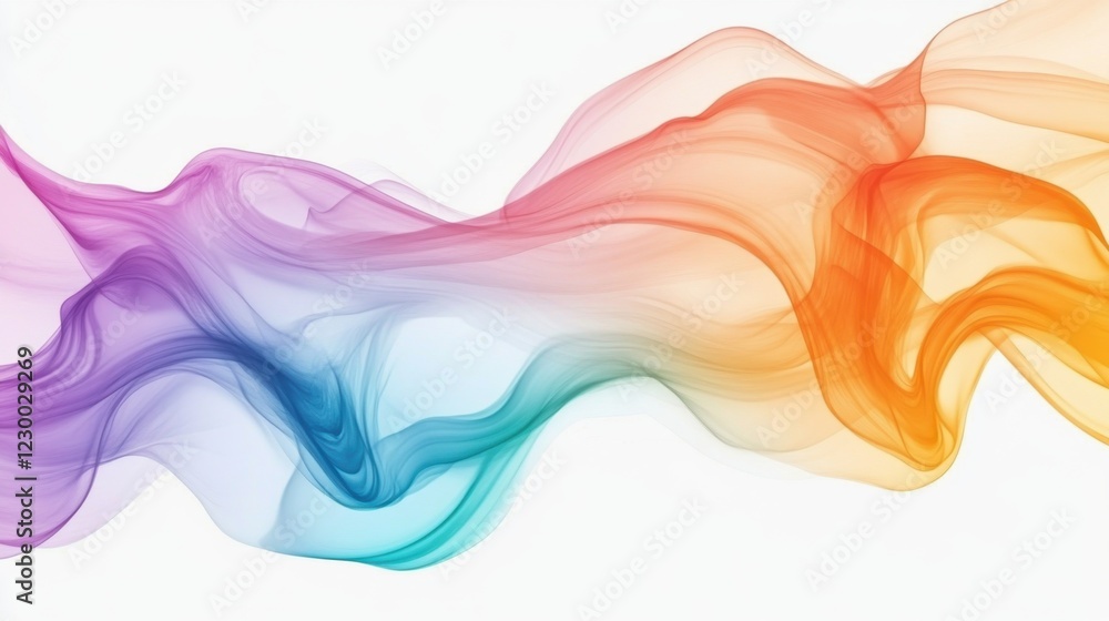 Fototapeta premium Flowing rainbow abstract art. Vibrant colors blend seamlessly.