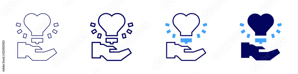 Charity events icon in 4 different styles. Thin Line, Line, Bold, and Bold Line. Duotone style. Editable stroke Charity events icon in 4 different styles. Thin Line, Line, Bold, and Bold Line. Duotone style. Editable stroke