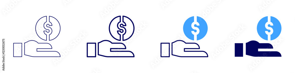 Funding icon in 4 different styles. Thin Line, Line, Bold, and Bold Line. Duotone style. Editable stroke Funding icon in 4 different styles. Thin Line, Line, Bold, and Bold Line. Duotone style. Editable stroke